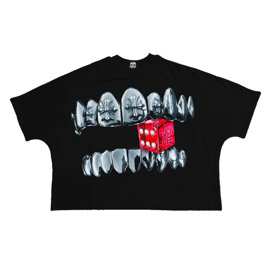 Chrome Dice Streetwear Cropped Boxy Tee Cotton 280 GSM Lightweight Casual Top