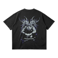 Kryptic Myst Garment Dyed Streetwear Tee 260GSM Cotton Faded Raw Hem True To Size-1