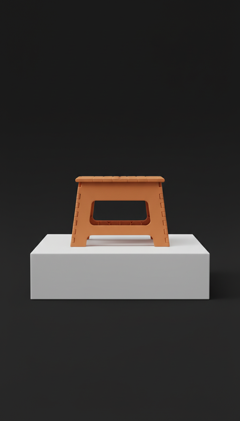 Compact Folding Step Stool with Grip Dots